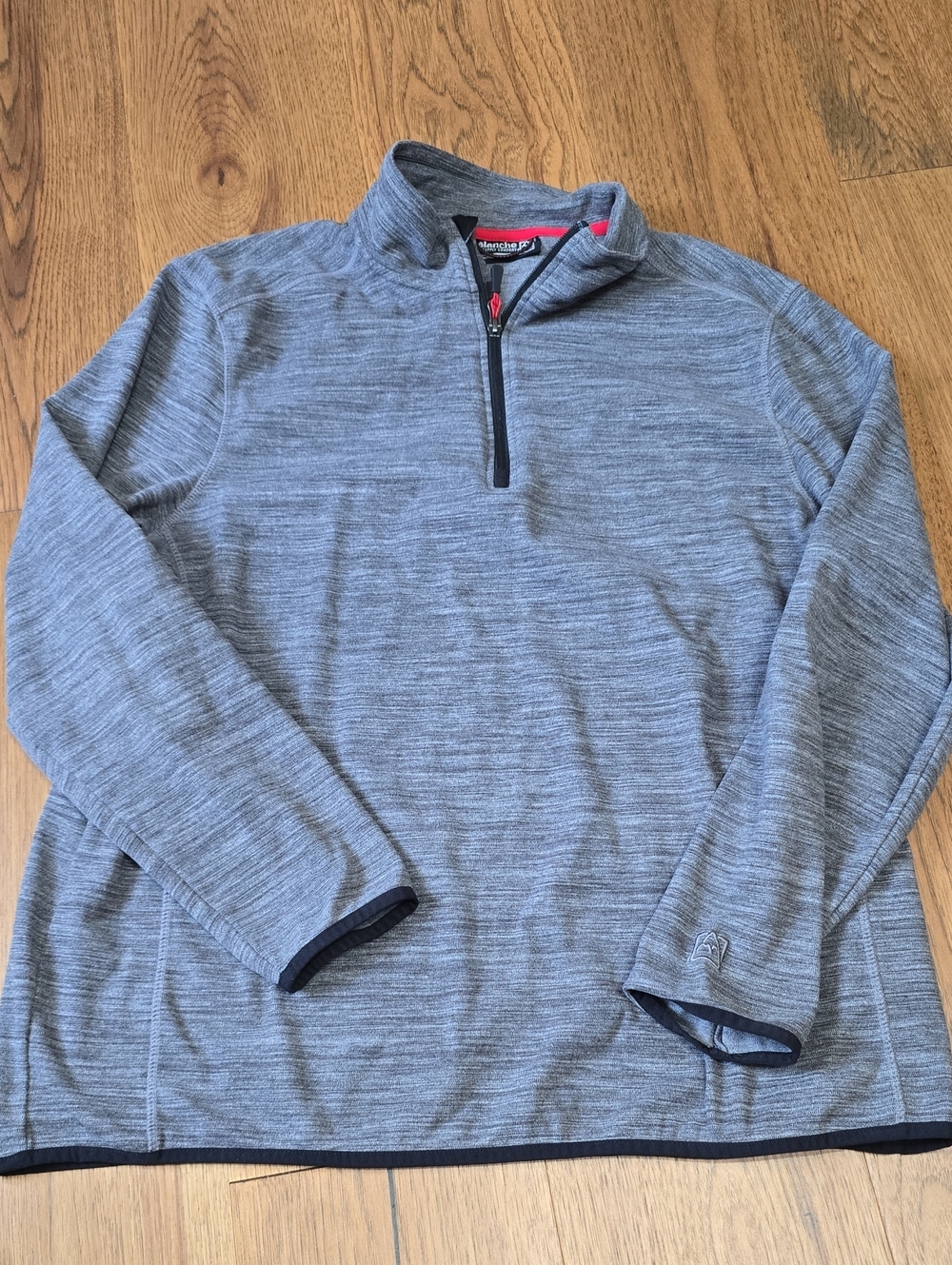 Like New Mens Avalanche Quarter-Zip Heathered Gray Pullover
